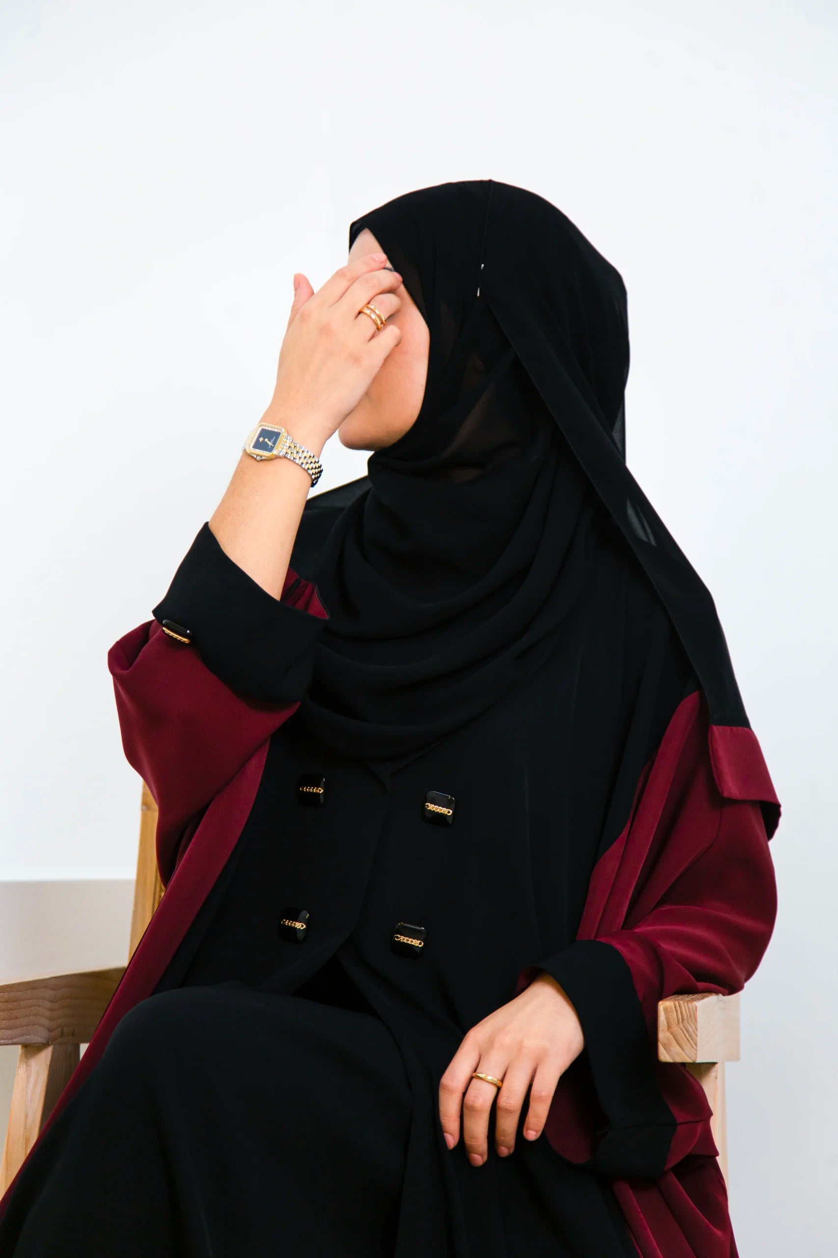 EYANA In Maroon and Black image 1