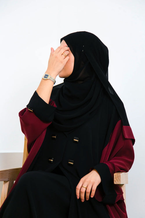 EYANA In Maroon and Black image 1
